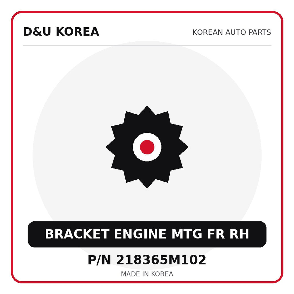 Genuine Mobis BRACKET ENGINE MTG FR RH 218365M102 - Korean auto parts from D&U Korea