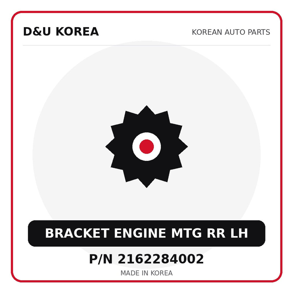 Genuine Mobis BRACKET ENGINE MTG RR LH 2162284002 - Korean auto parts from D&U Korea
