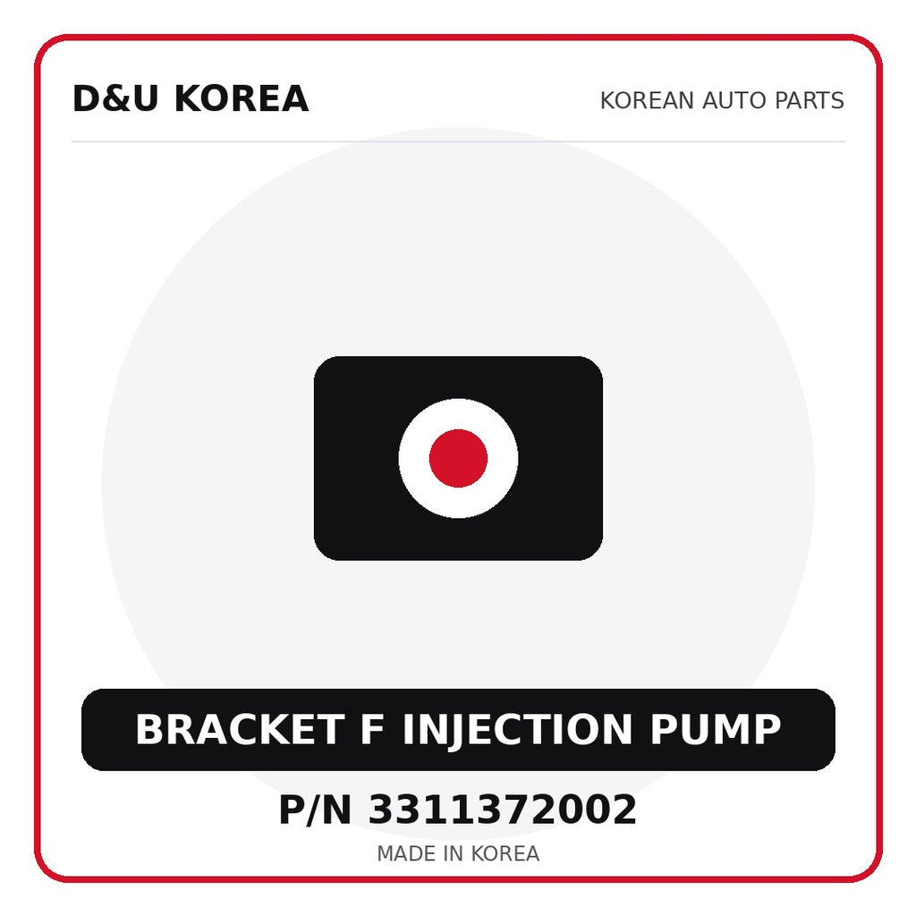 Genuine Mobis BRACKET F INJECTION PUMP 3311372002 - Korean auto parts from D&U Korea