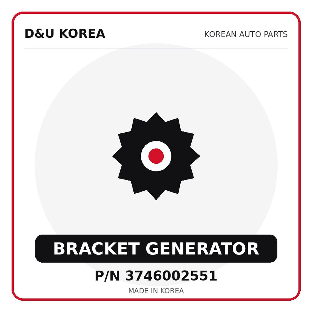 Genuine Mobis BRACKET GENERATOR 3746002551 - Korean auto parts from D&U Korea