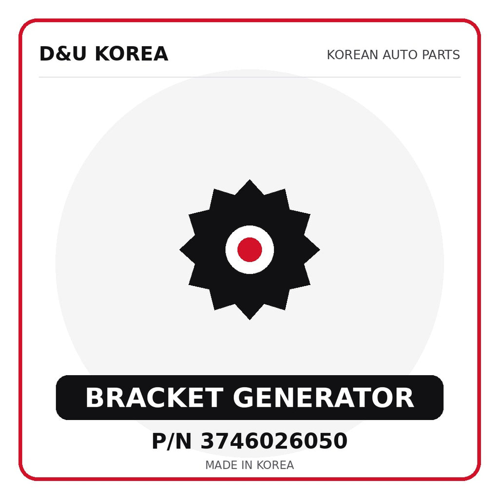 Genuine Mobis BRACKET GENERATOR 3746026050 - Korean auto parts from D&U Korea