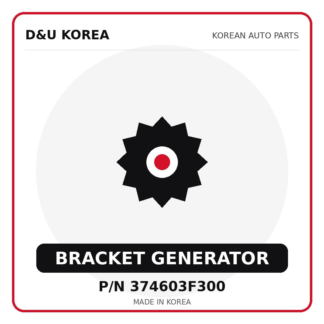 Genuine Mobis BRACKET GENERATOR 374603F300 - Korean auto parts from D&U Korea