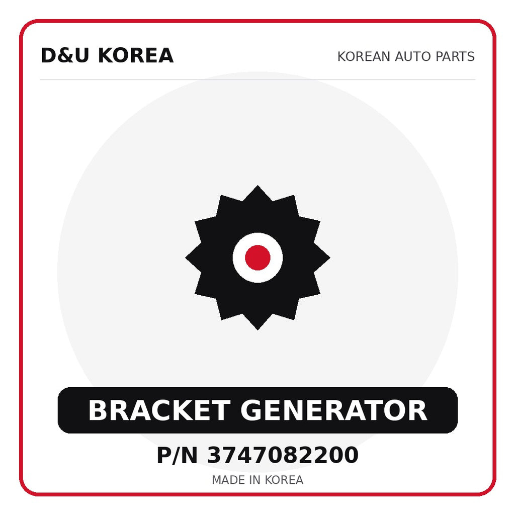 Genuine Mobis BRACKET GENERATOR 3747082200 - Korean auto parts from D&U Korea