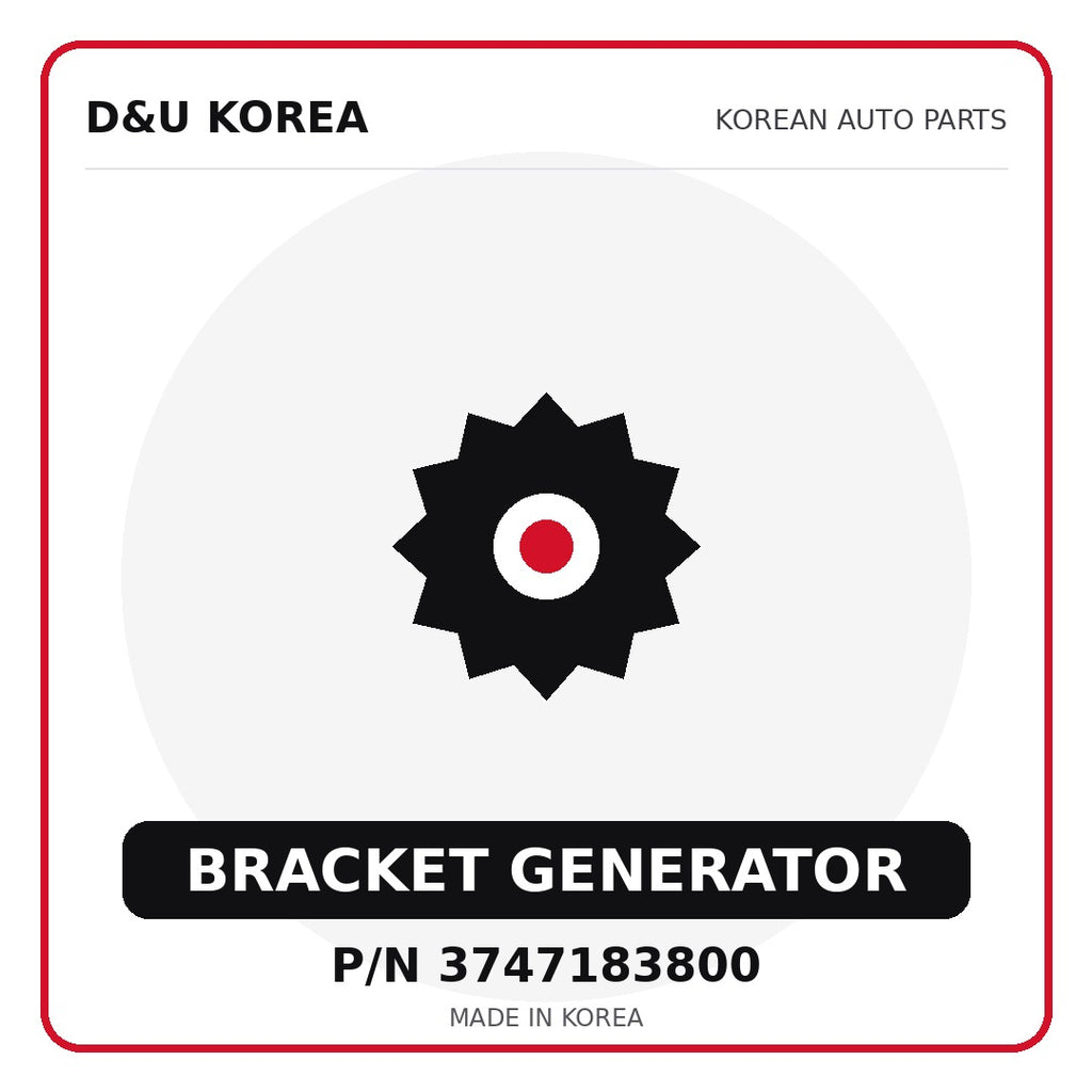 Genuine Mobis BRACKET GENERATOR 3747183800 - Korean auto parts from D&U Korea