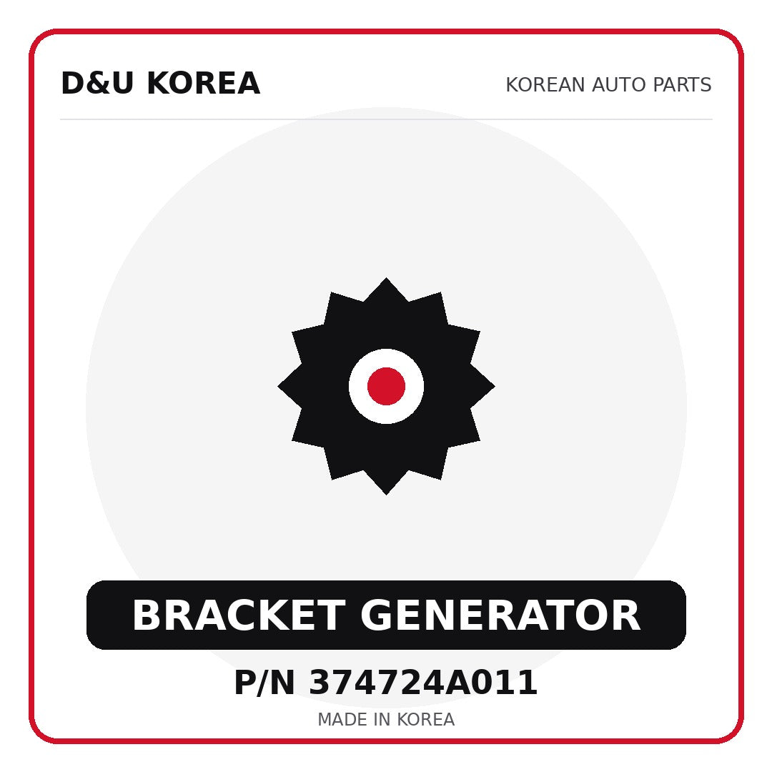Genuine Mobis BRACKET GENERATOR 374724A011 - Korean auto parts from D&U Korea