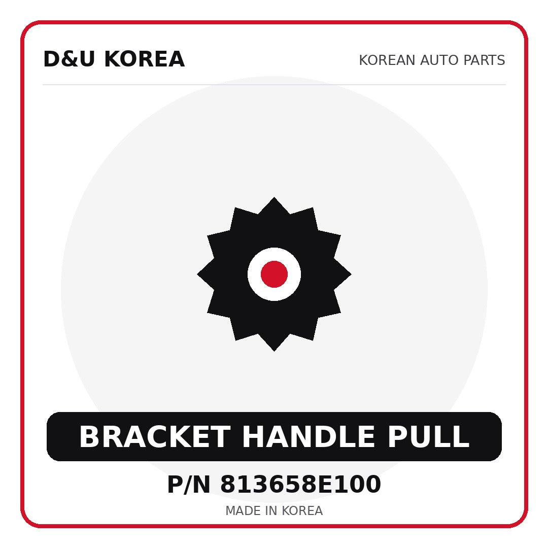 Genuine Mobis BRACKET HANDLE PULL 813658E100 - Korean auto parts from D&U Korea
