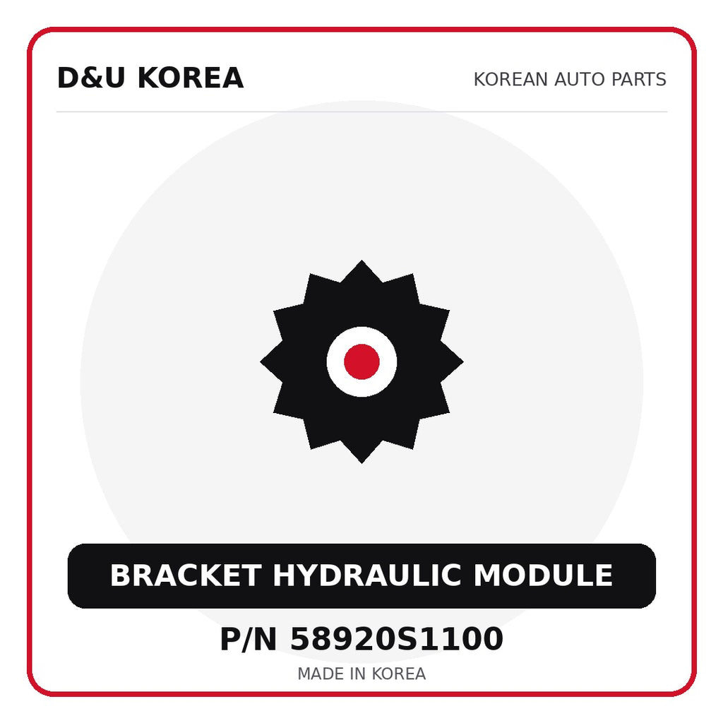 Genuine Mobis BRACKET HYDRAULIC MODULE 58920S1100 - Korean auto parts from D&U Korea