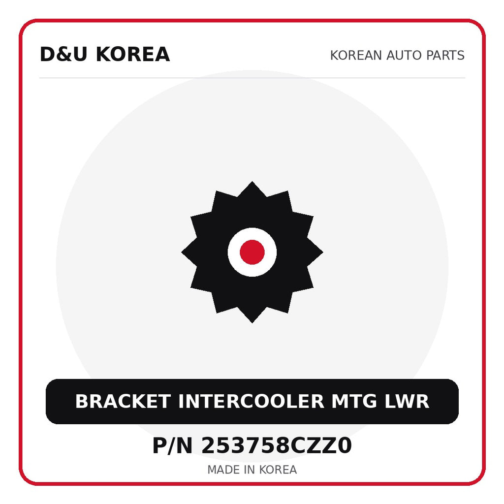Genuine Mobis BRACKET INTERCOOLER MTG LWR 253758CZZ0 - Korean auto parts from D&U Korea