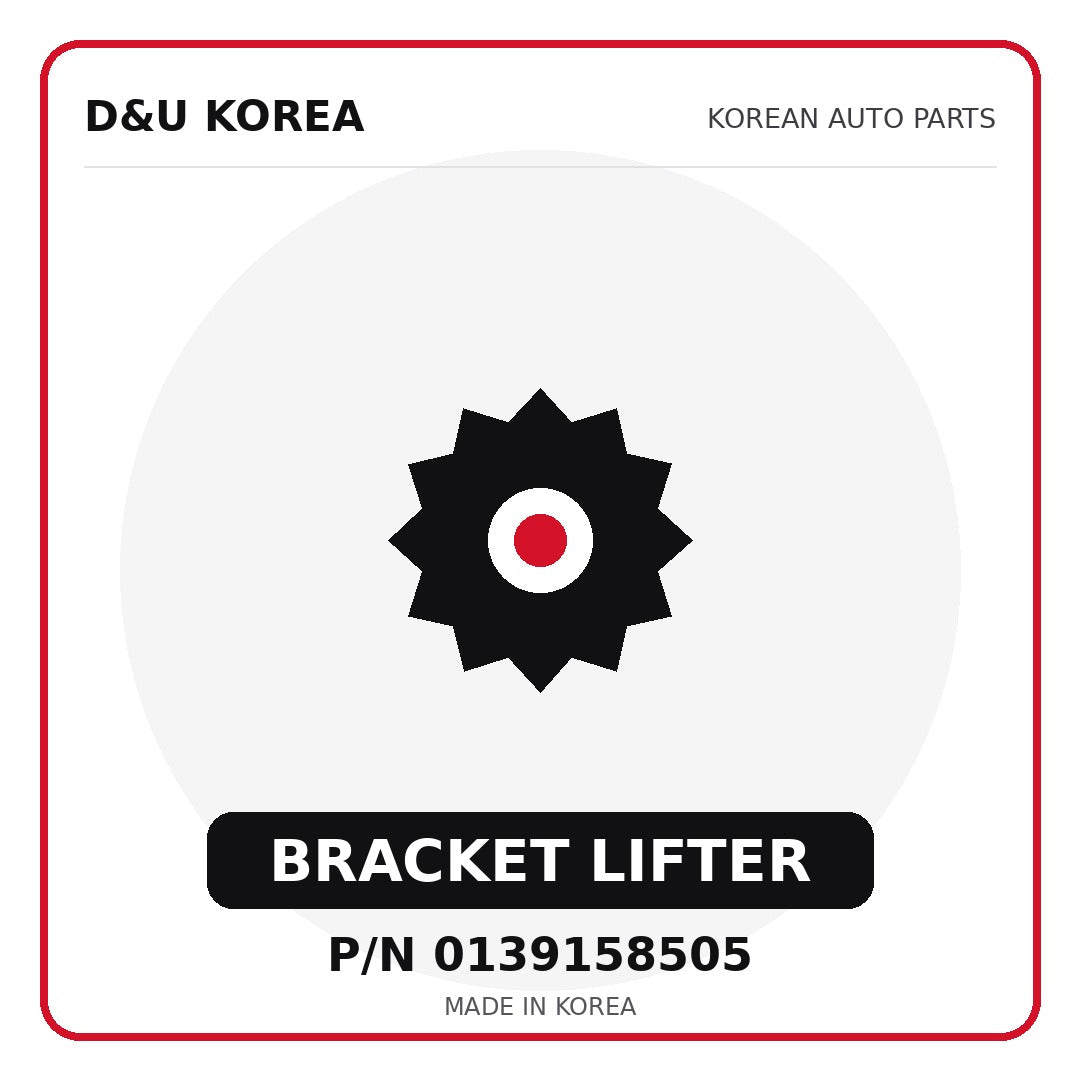 Genuine Mobis BRACKET LIFTER 0139158505 - Korean auto parts from D&U Korea