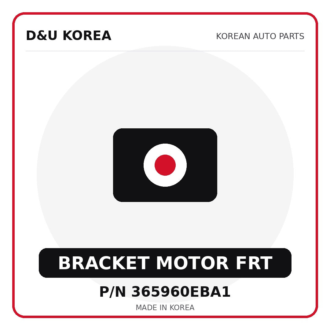 Genuine Mobis BRACKET MOTOR FRT 365960EBA1 - Korean auto parts from D&U Korea