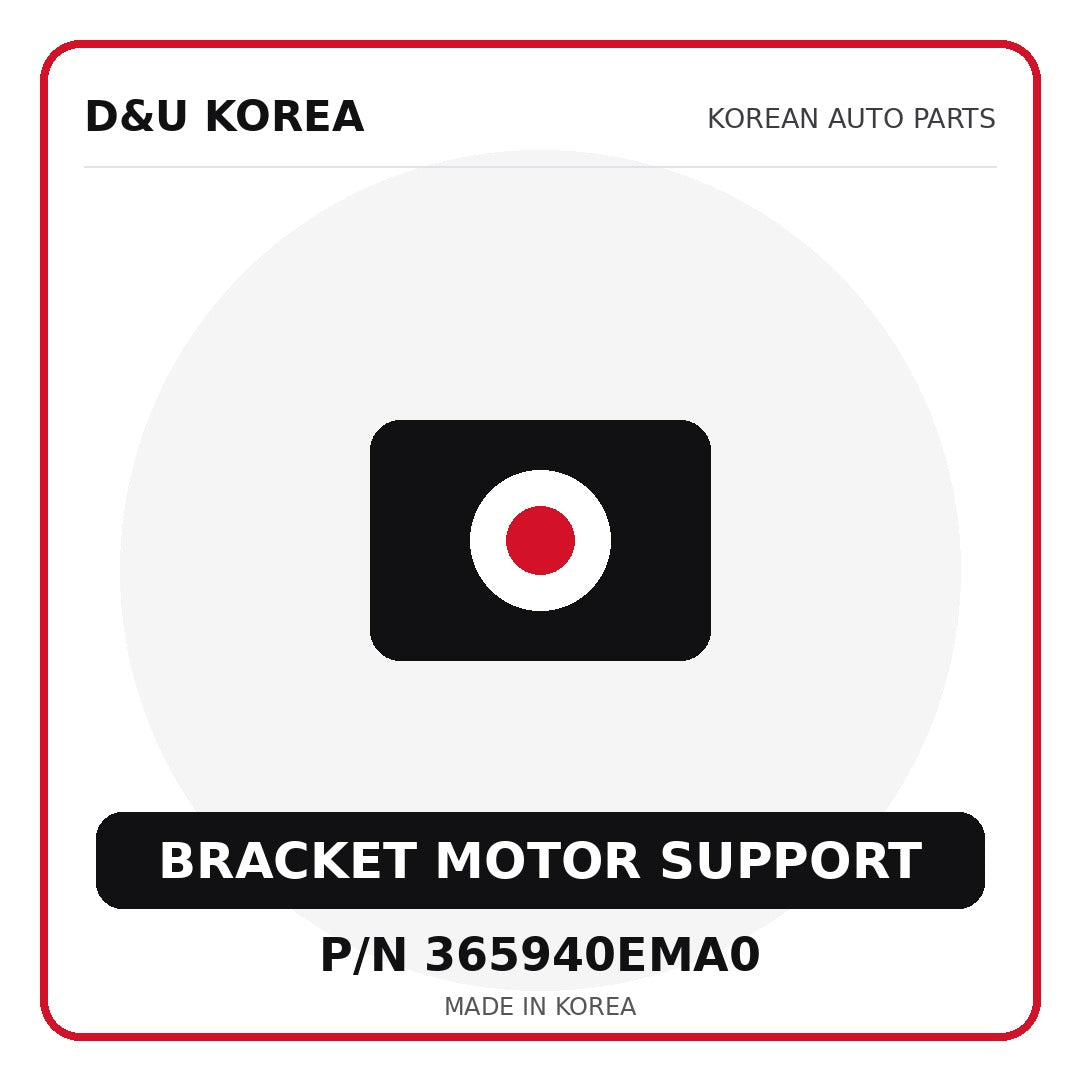 Genuine Mobis BRACKET MOTOR SUPPORT 365940EMA0 - Korean auto parts from D&U Korea