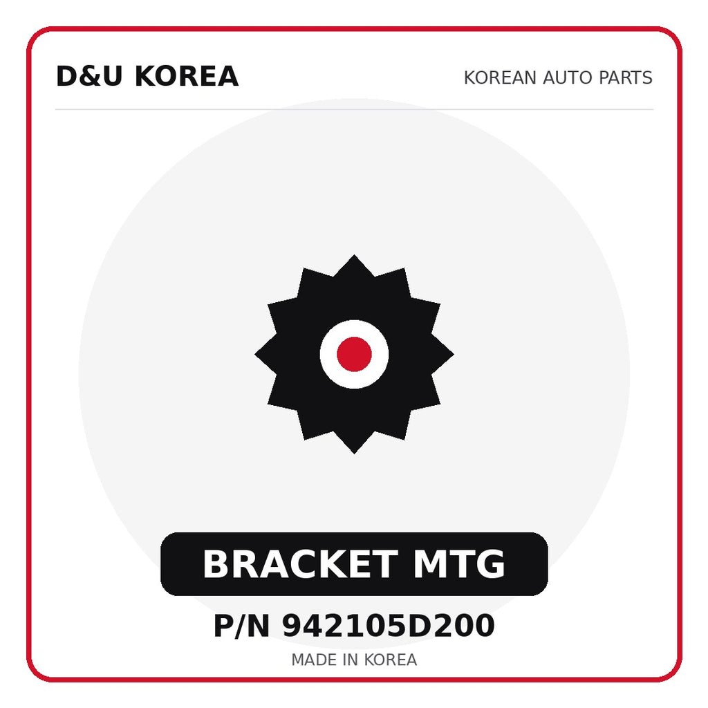 Genuine Mobis BRACKET MTG 942105D200 - Korean auto parts from D&U Korea
