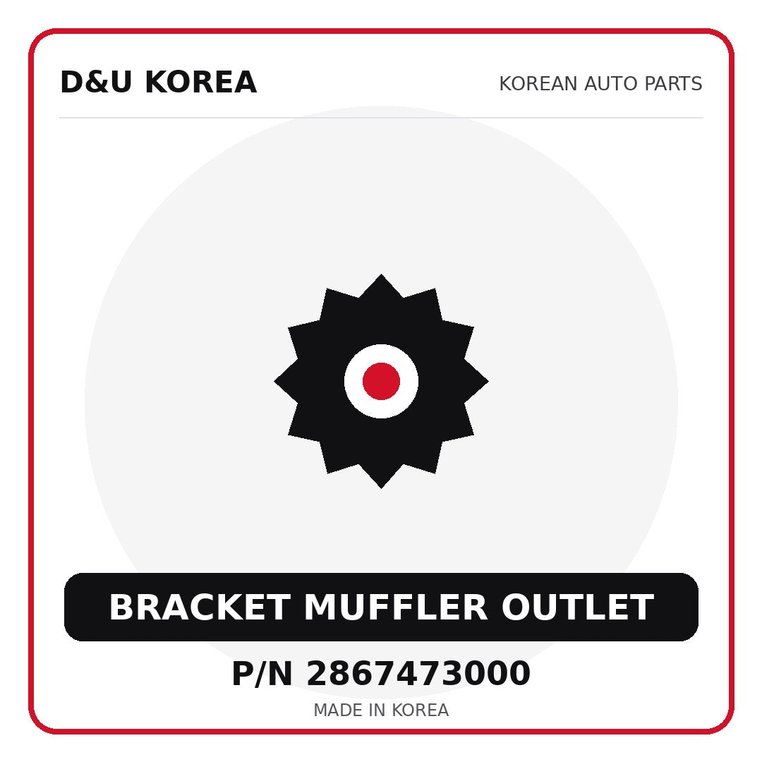 Genuine Mobis BRACKET MUFFLER OUTLET 2867473000 - Korean auto parts from D&U Korea