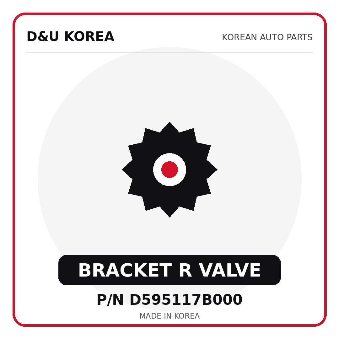 Genuine Mobis BRACKET R VALVE D595117B000 - Korean auto parts from D&U Korea