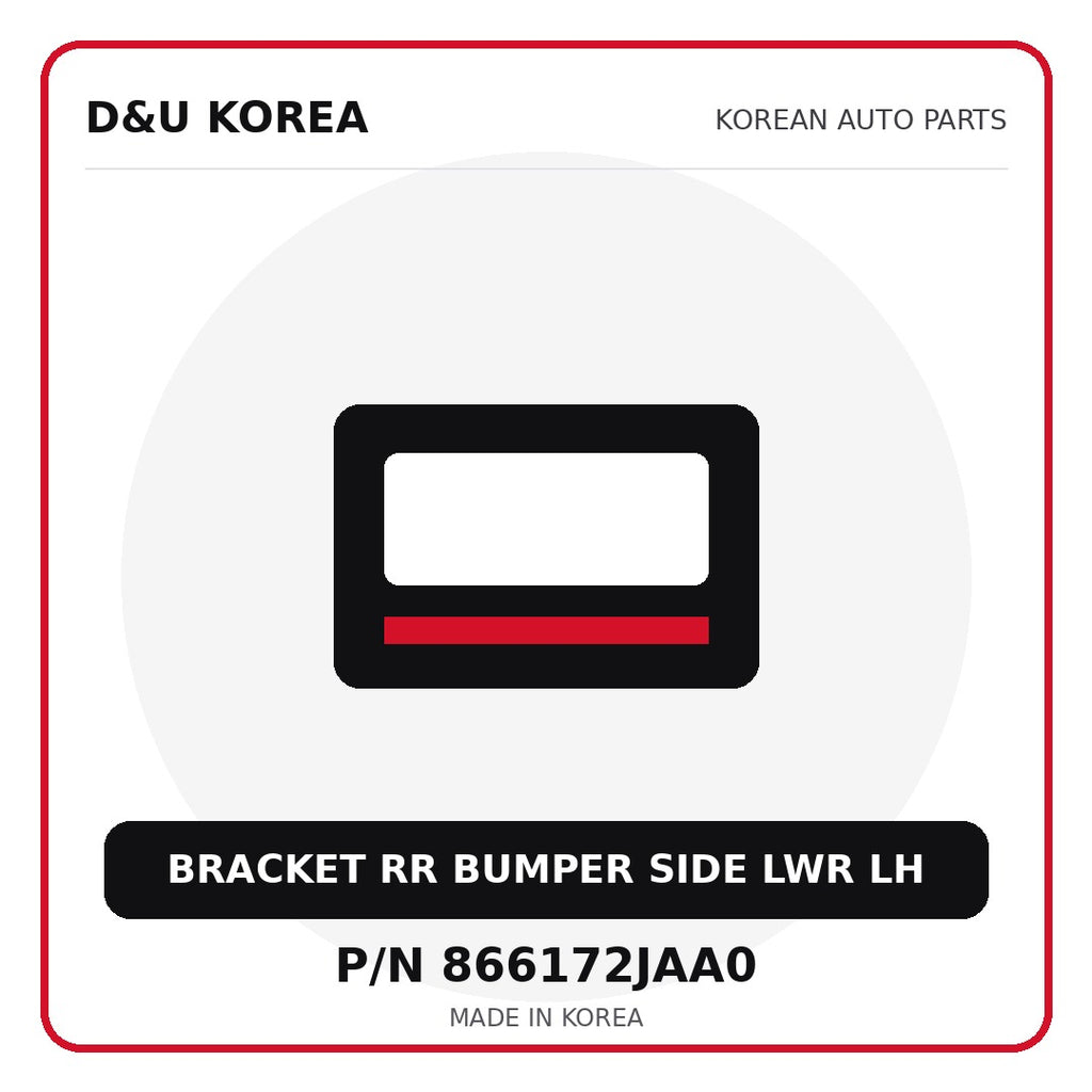Genuine Mobis BRACKET RR BUMPER SIDE LWR LH 866172JAA0 - Korean auto parts from D&U Korea