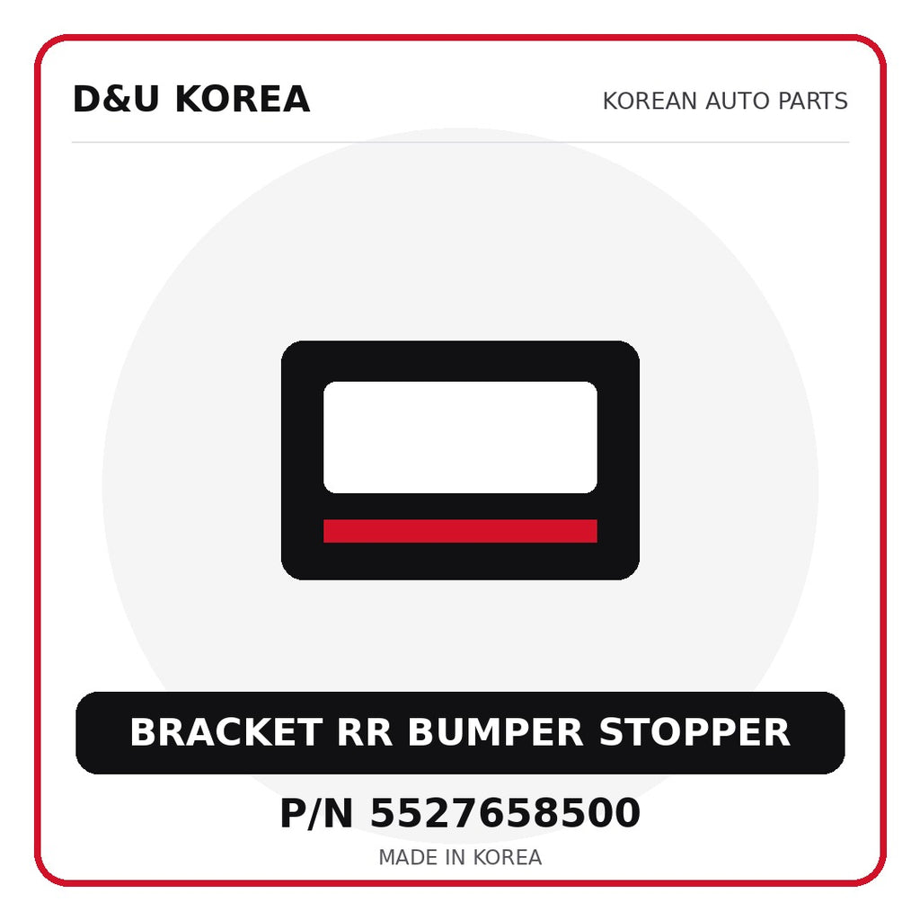 Genuine Mobis BRACKET RR BUMPER STOPPER 5527658500 - Korean auto parts from D&U Korea