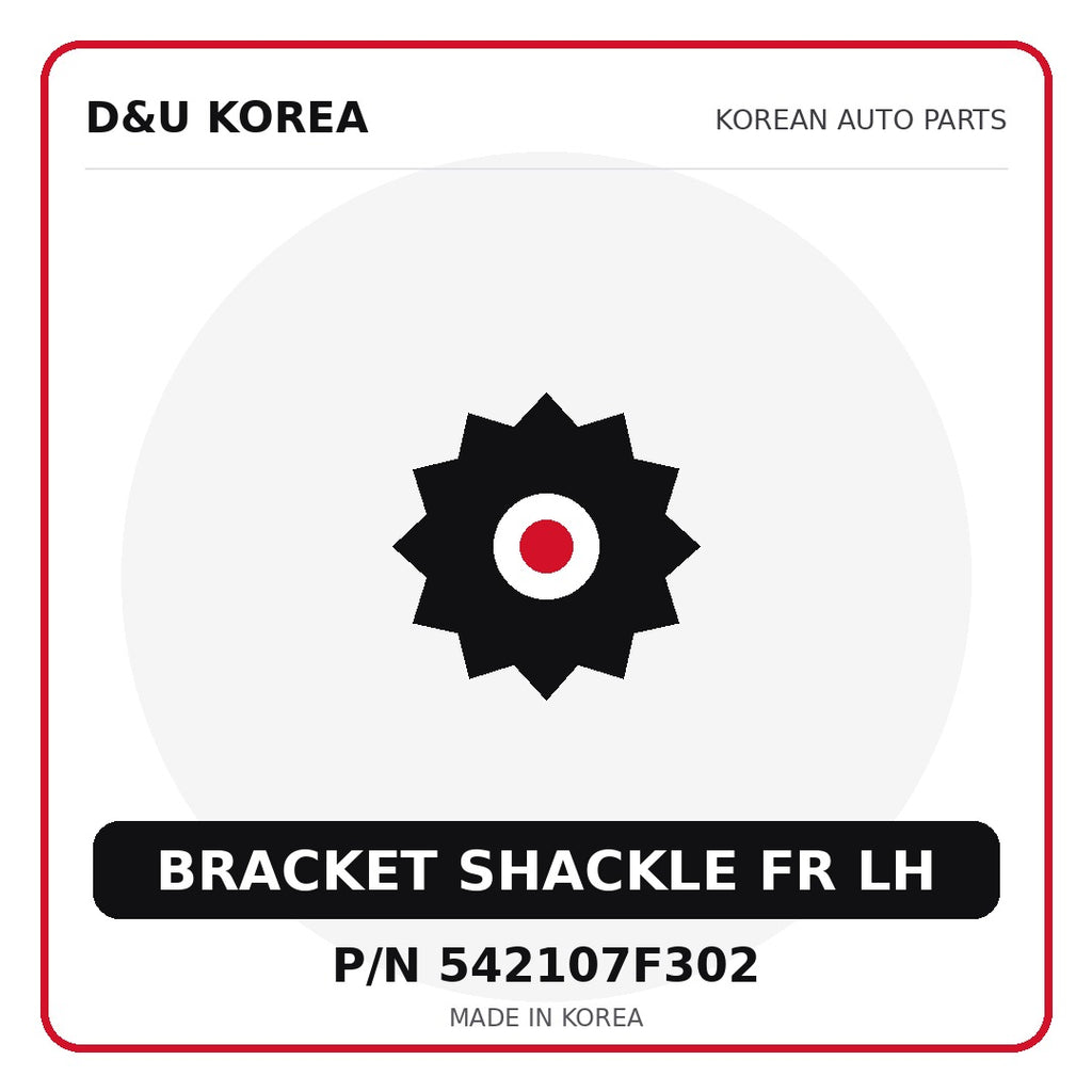Genuine Mobis BRACKET SHACKLE FR LH 542107F302 - Korean auto parts from D&U Korea