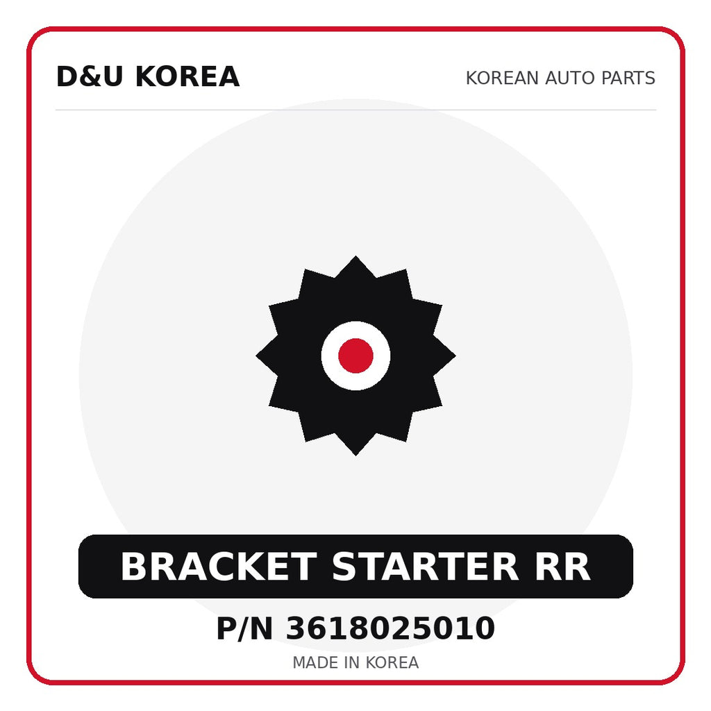 Genuine Mobis BRACKET STARTER RR 3618025010 - Korean auto parts from D&U Korea