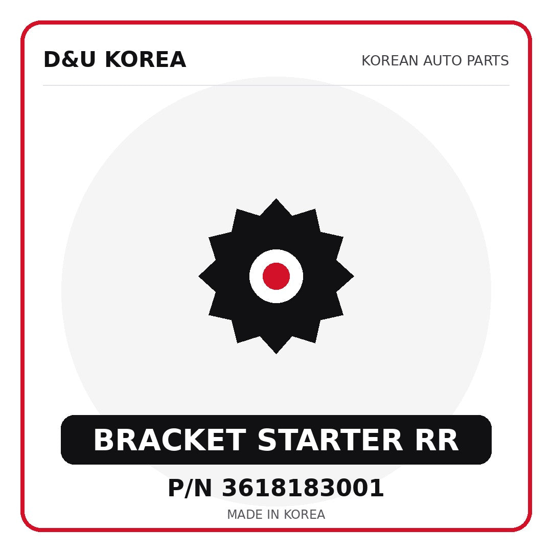 Genuine Mobis BRACKET STARTER RR 3618183001 - Korean auto parts from D&U Korea