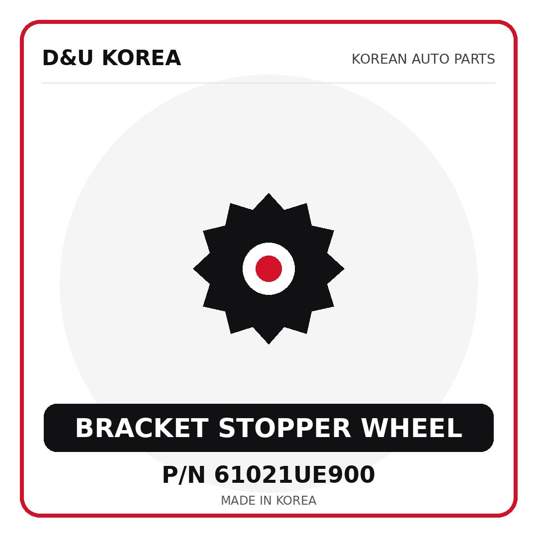 Genuine Mobis BRACKET STOPPER WHEEL 61021UE900 - Korean auto parts from D&U Korea