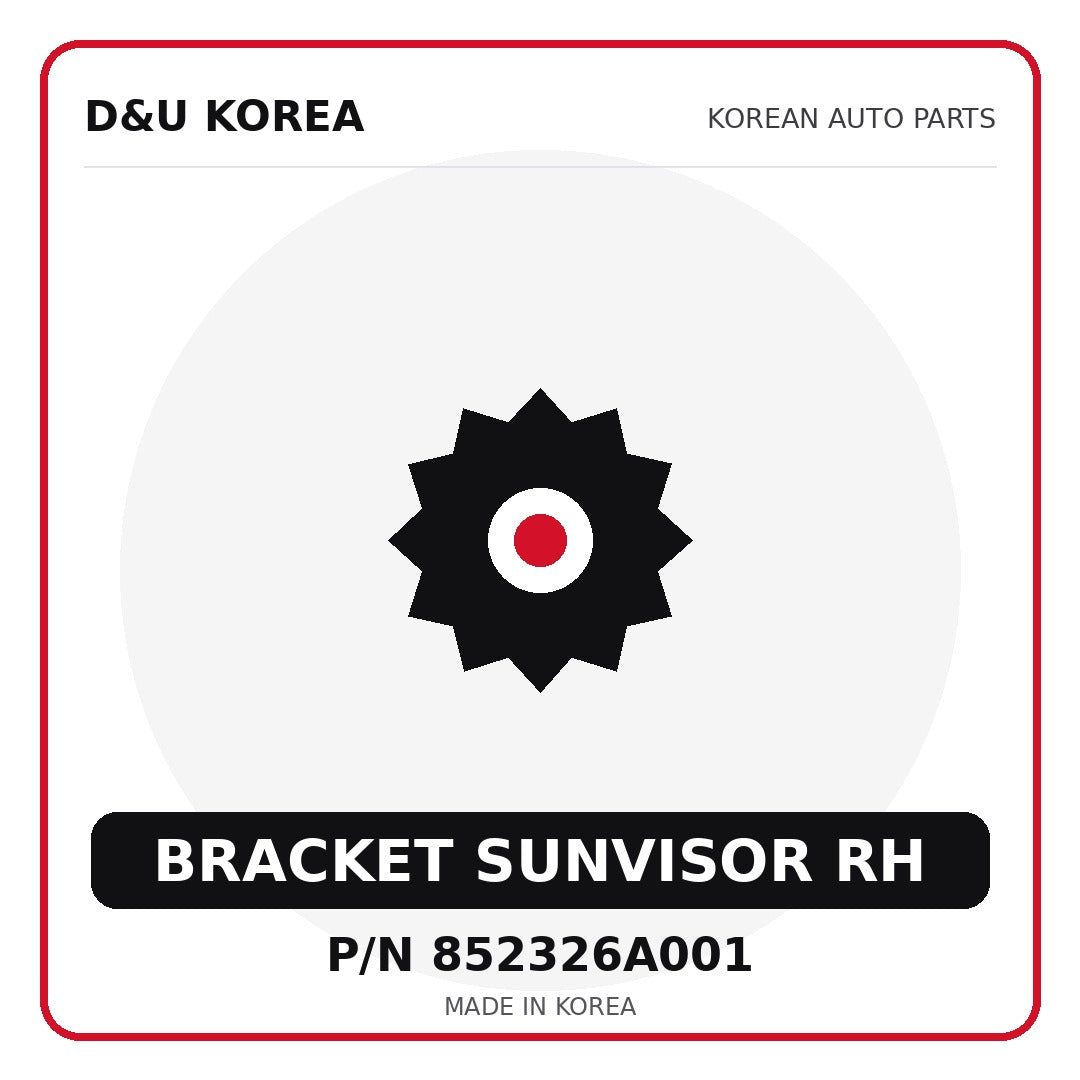 Genuine Mobis BRACKET SUNVISOR RH 852326A001 - Korean auto parts from D&U Korea