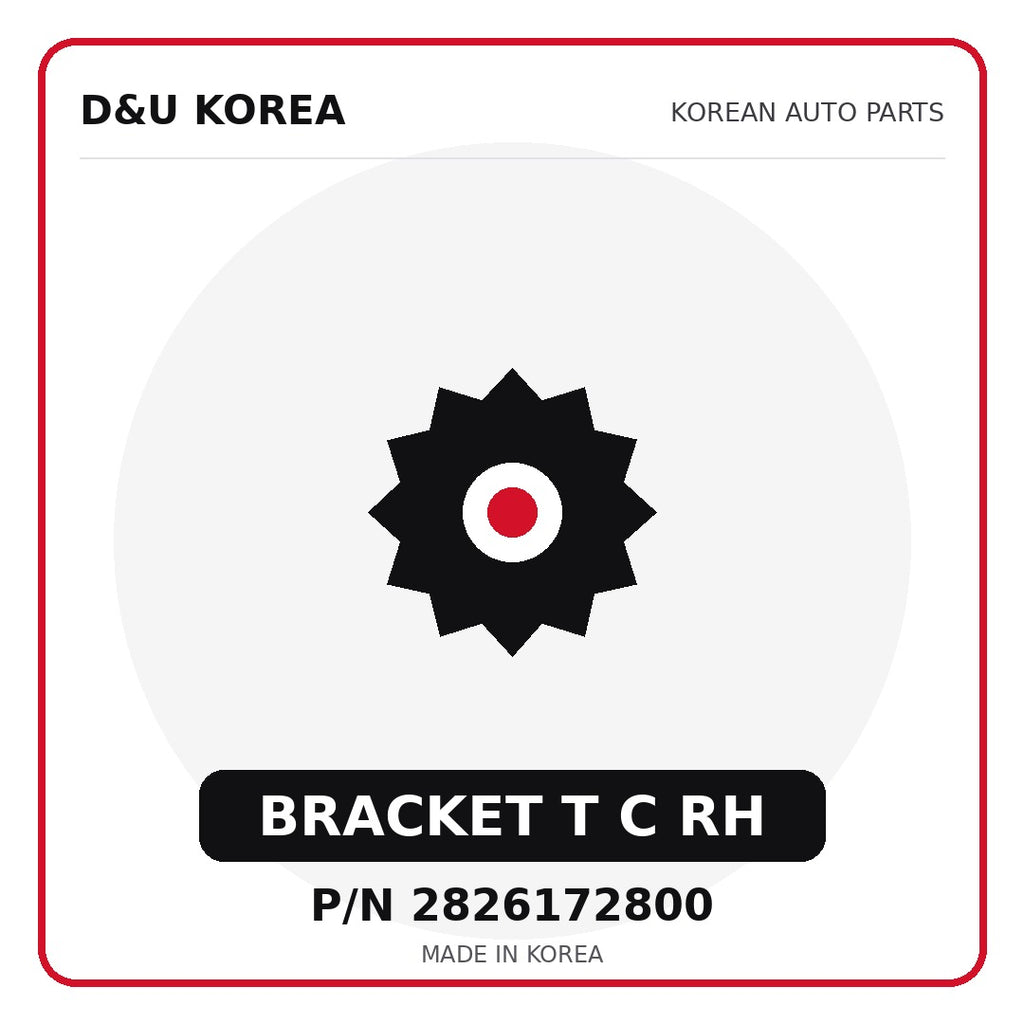 Genuine Mobis BRACKET T C RH 2826172800 - Korean auto parts from D&U Korea