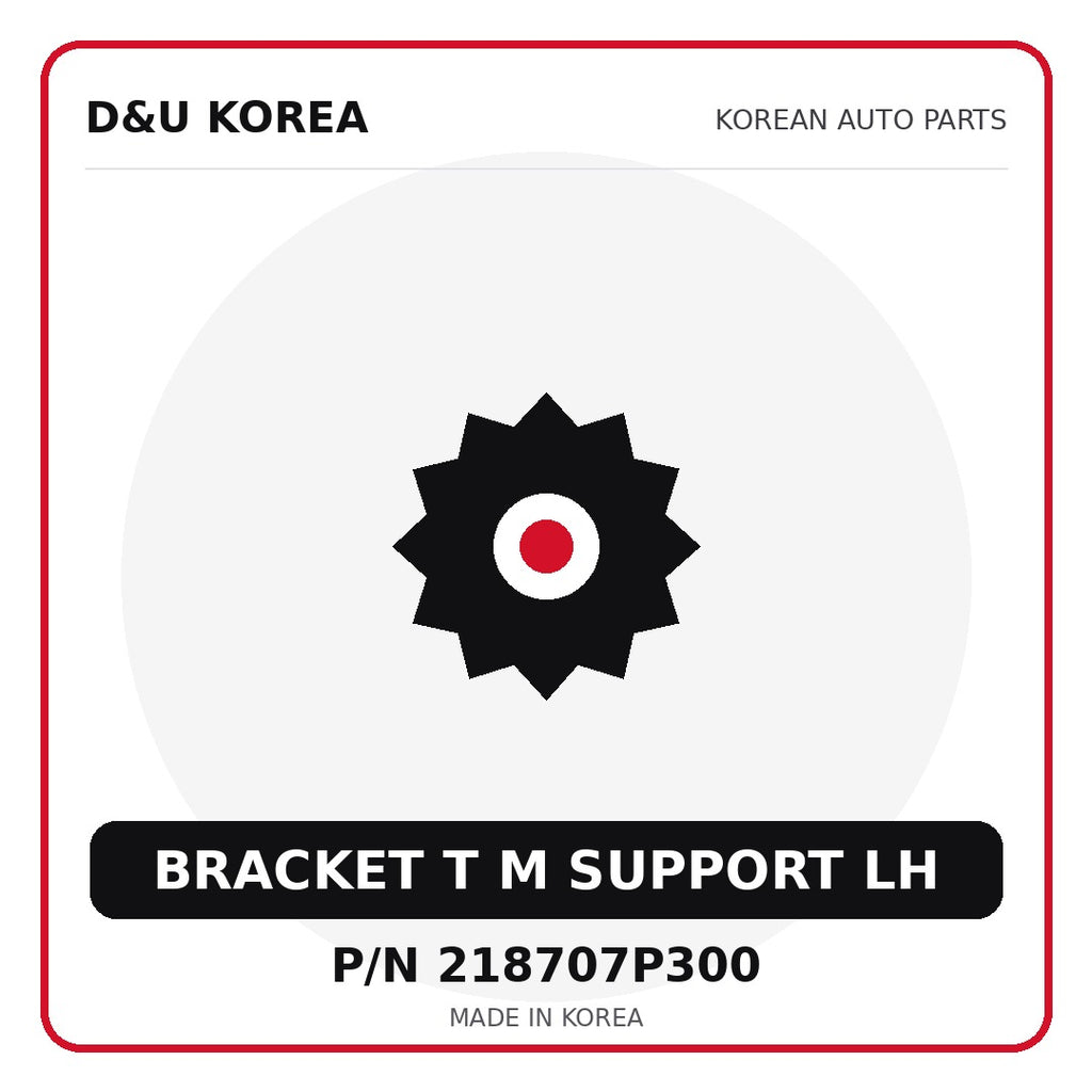Genuine Mobis BRACKET T M SUPPORT LH 218707P300 - Korean auto parts from D&U Korea