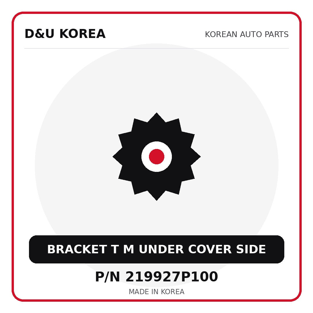 Genuine Mobis BRACKET T M UNDER COVER SIDE 219927P100 - Korean auto parts from D&U Korea
