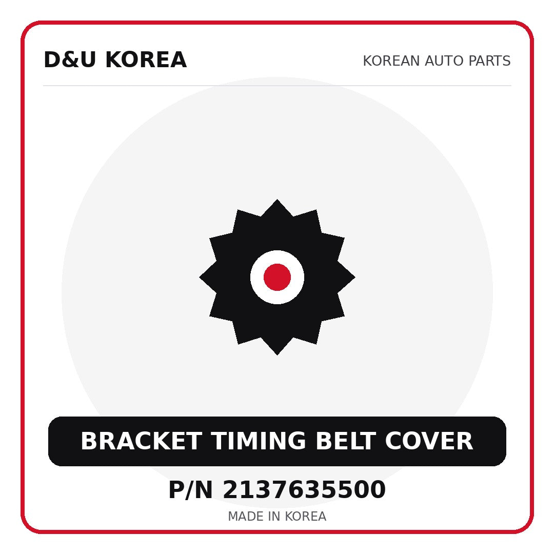 Genuine Mobis BRACKET TIMING BELT COVER 2137635500 - Korean auto parts from D&U Korea