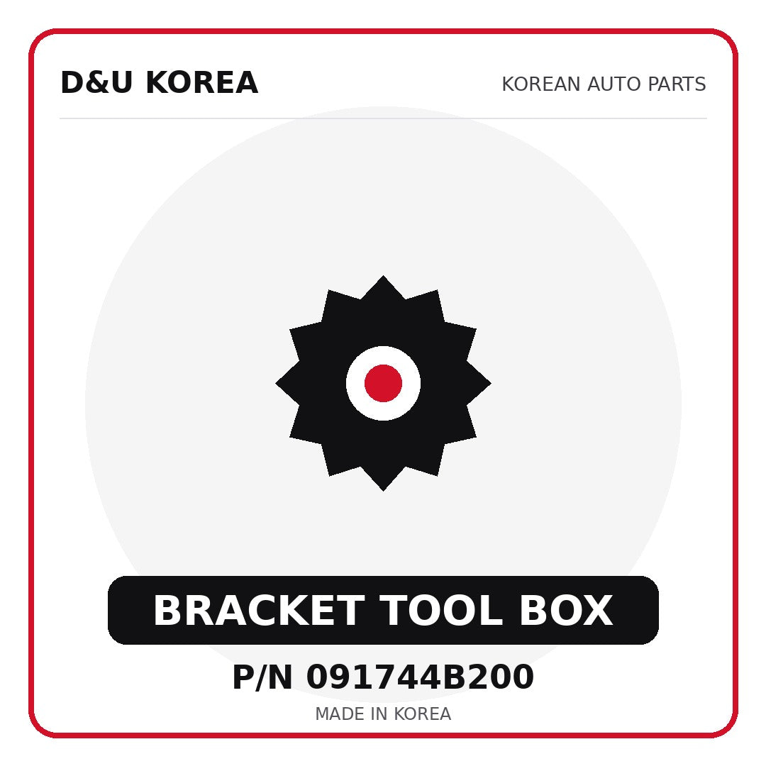 Genuine Mobis BRACKET TOOL BOX 091744B200 for Korean vehicles | D&U Korea