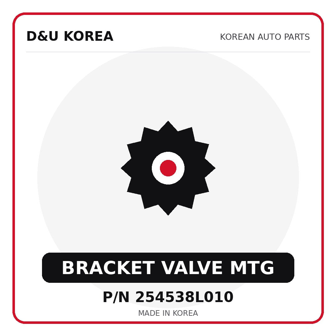Genuine Mobis BRACKET VALVE MTG 254538L010 - Korean auto parts from D&U Korea