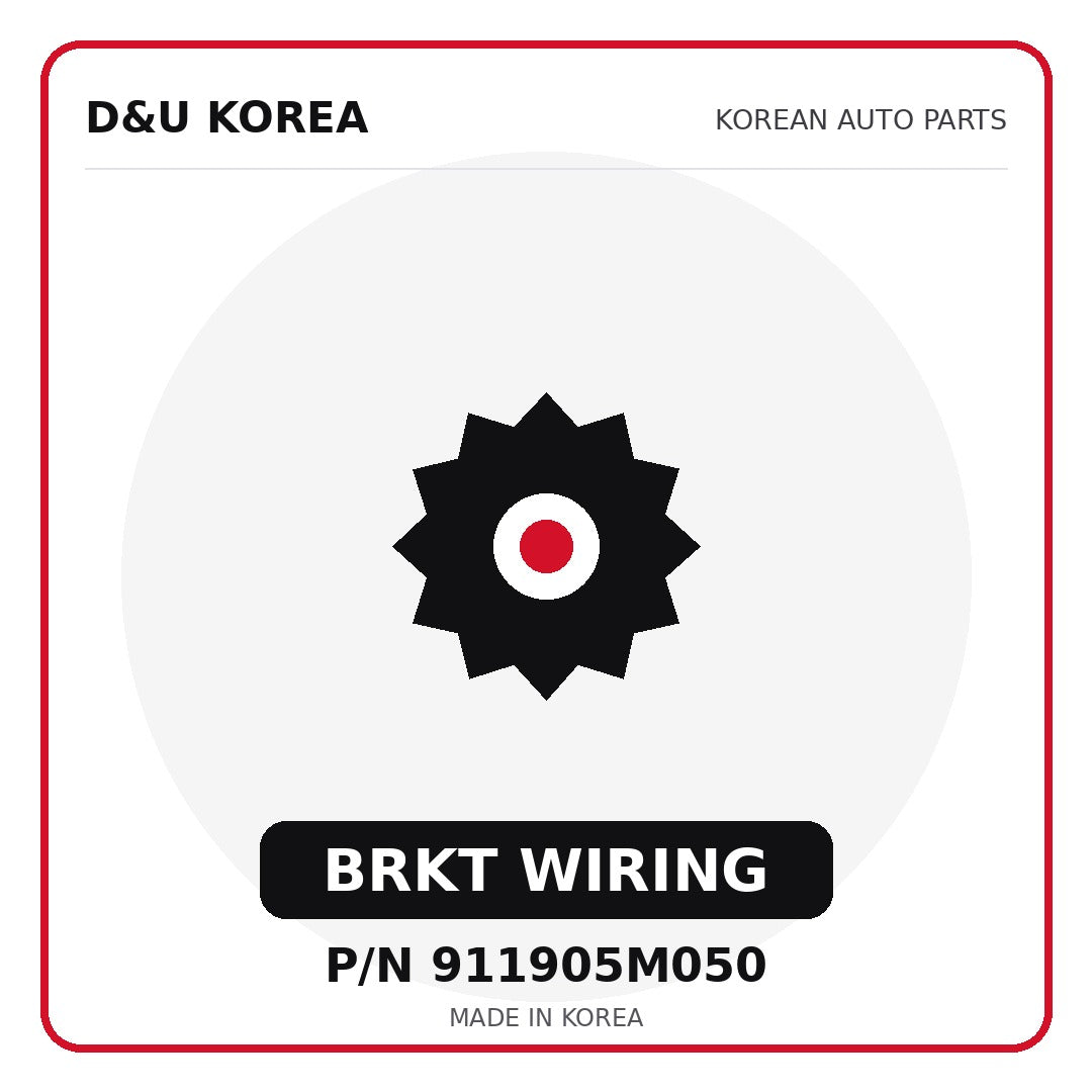 Genuine Mobis BRKT WIRING 911905M050 - Korean auto parts from D&U Korea