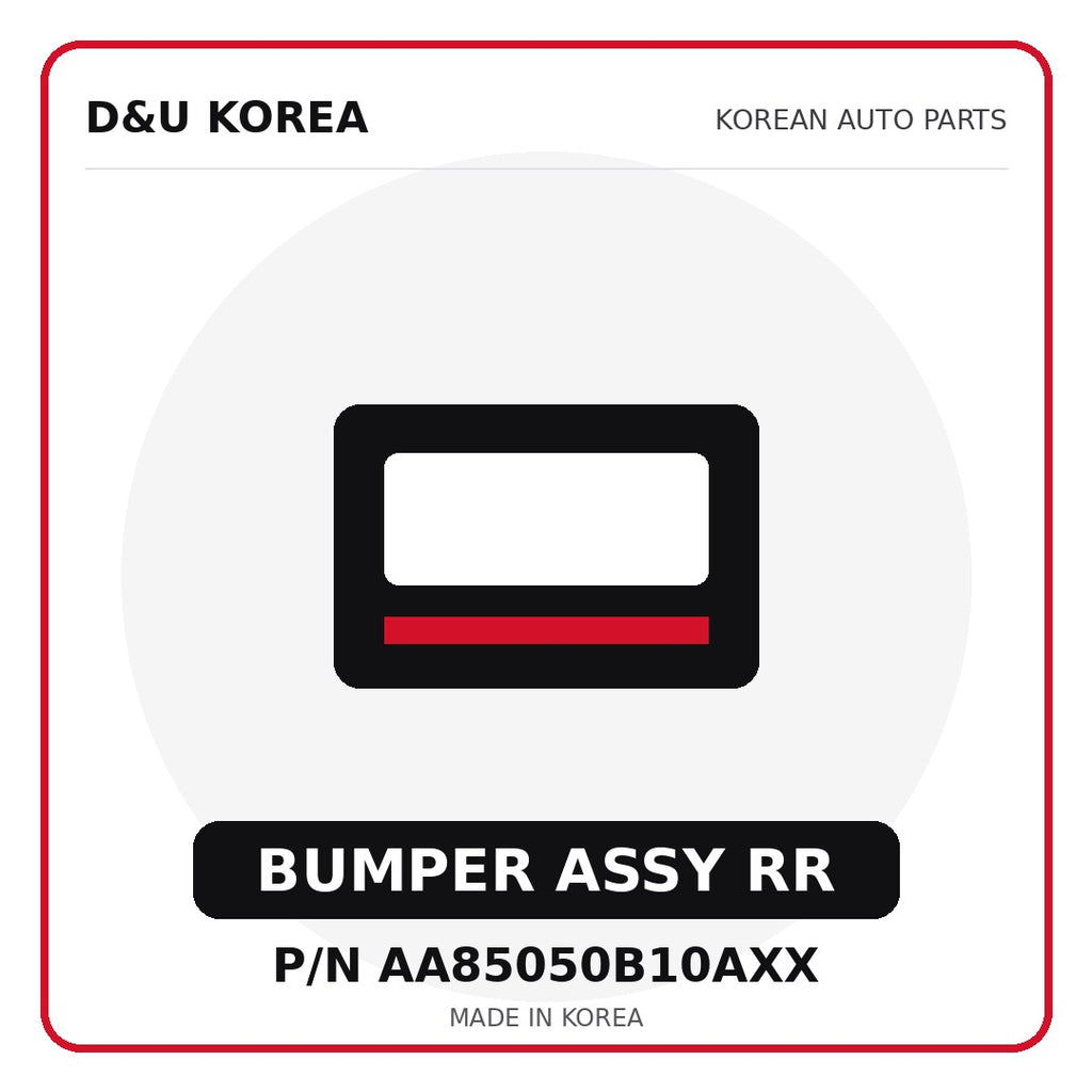 Genuine Mobis BUMPER ASSY RR AA85050B10AXX for Korean vehicles | D&U Korea