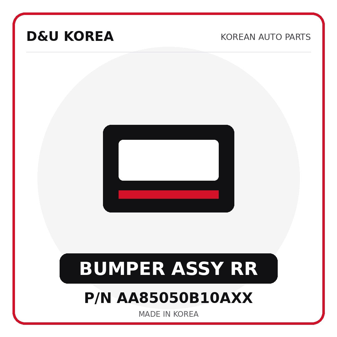 Genuine Mobis BUMPER ASSY RR AA85050B10AXX for Korean vehicles | D&U Korea