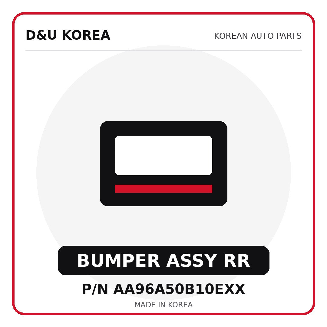 Genuine Mobis BUMPER ASSY RR AA96A50B10EXX for Korean vehicles | D&U Korea