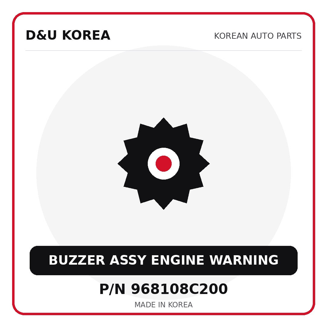 Genuine Mobis BUZZER ASSY ENGINE WARNING 968108C200 for Korean vehicles | D&U Korea