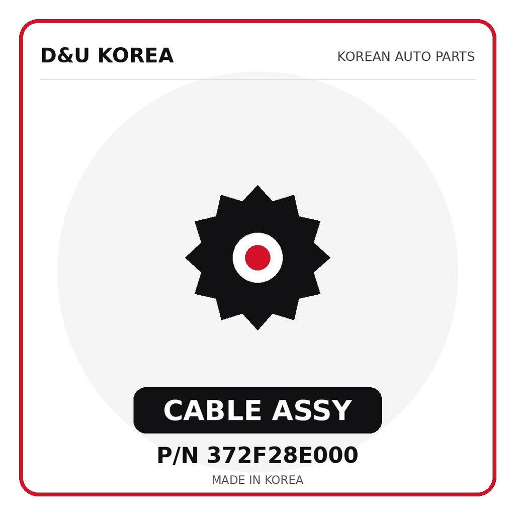Genuine Mobis CABLE ASSY 372F28E000 for Korean vehicles | D&U Korea