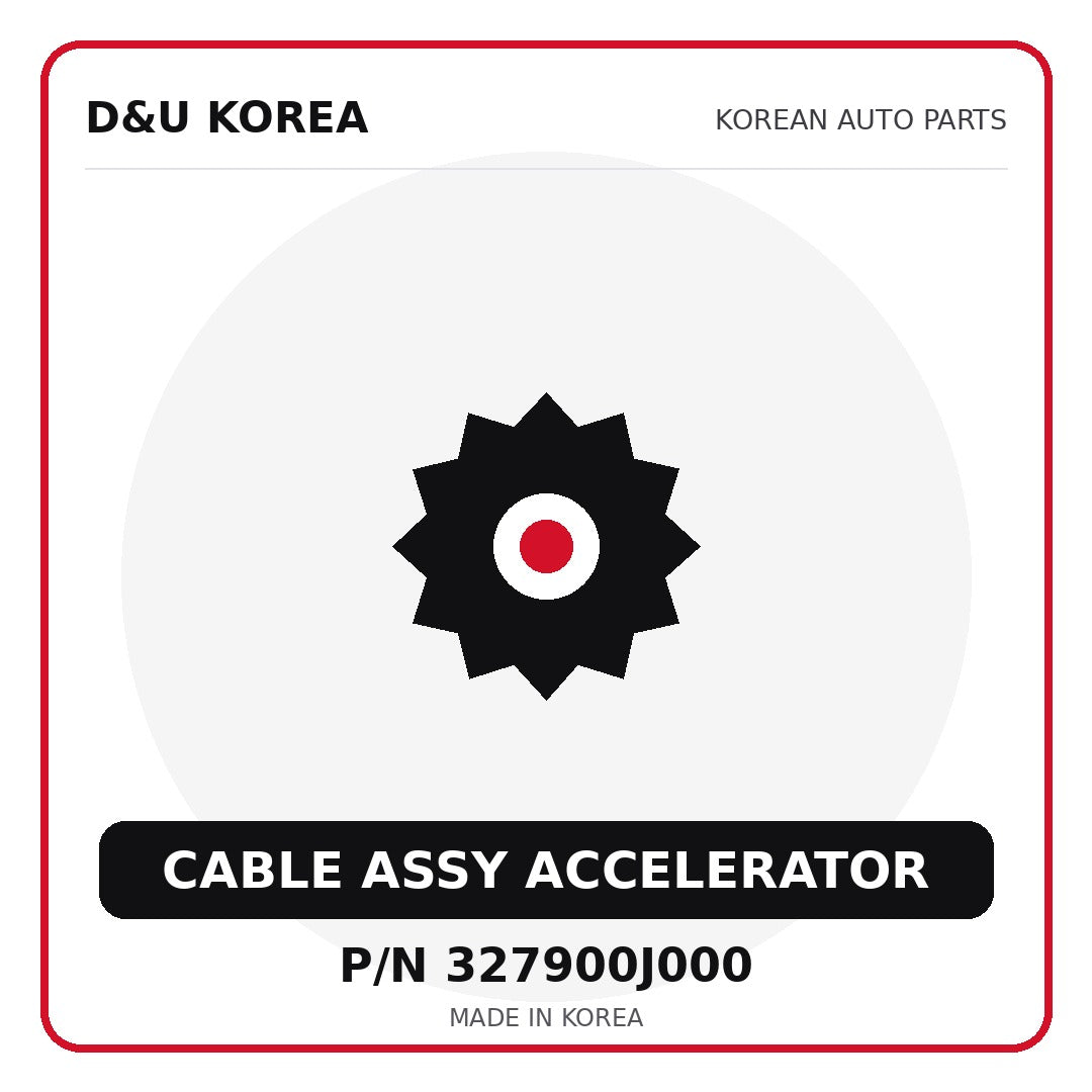 Genuine Mobis CABLE ASSY ACCELERATOR 327900J000 - Korean auto parts from D&U Korea