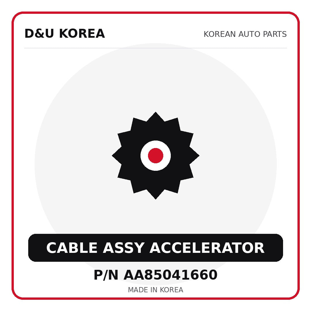 Genuine Mobis CABLE ASSY ACCELERATOR AA85041660 for Korean vehicles | D&U Korea
