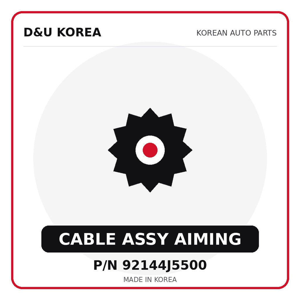 Genuine Mobis CABLE ASSY AIMING 92144J5500 for Korean vehicles | D&U Korea