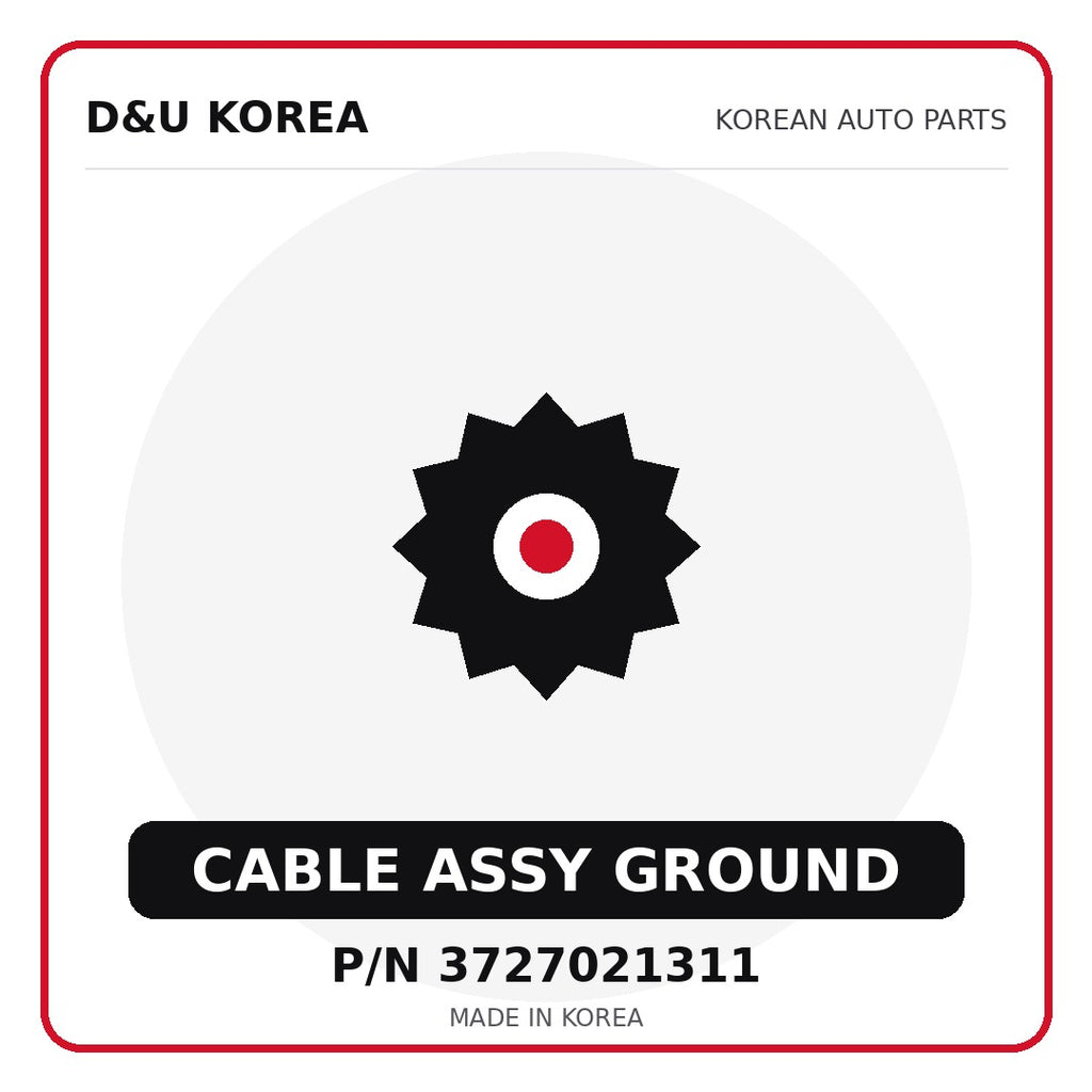 Genuine Mobis CABLE ASSY GROUND 3727021311 for Korean vehicles | D&U Korea