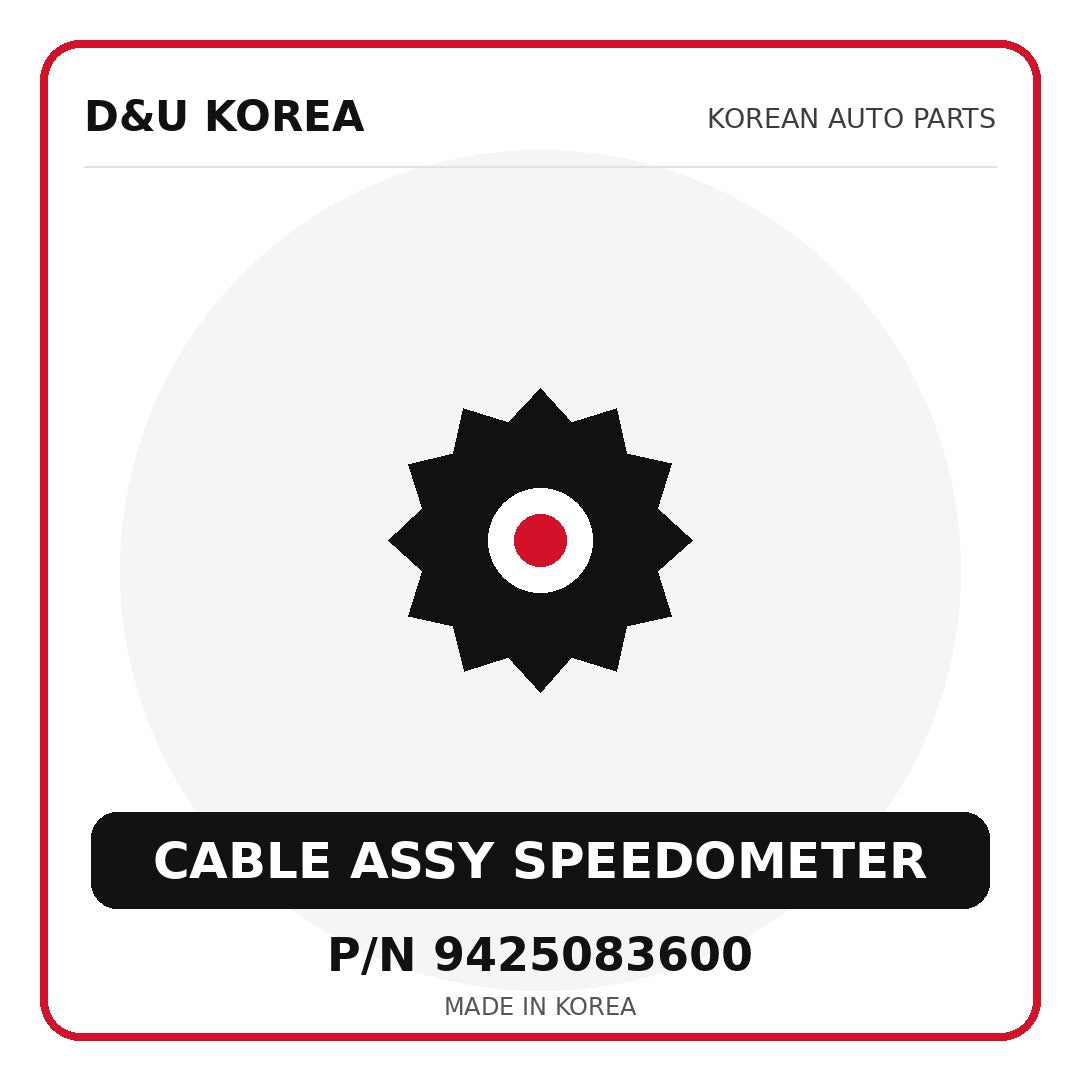 Genuine Mobis CABLE ASSY SPEEDOMETER 9425083600 for Korean vehicles | D&U Korea