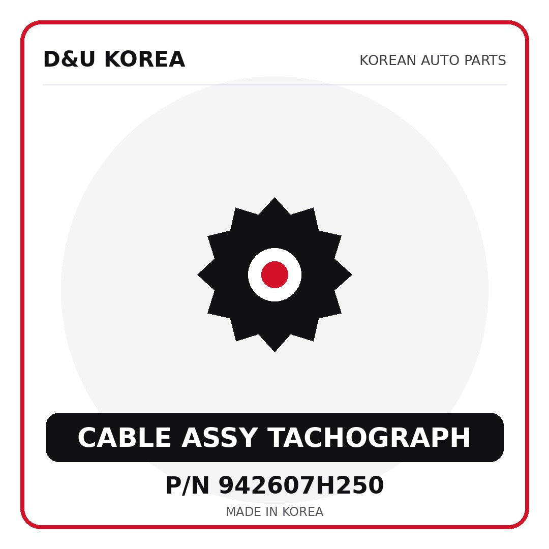 Genuine Mobis CABLE ASSY TACHOGRAPH 942607H250 for Korean vehicles | D&U Korea
