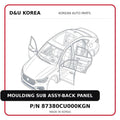 MOULDING SUB ASSY-BACK PANEL