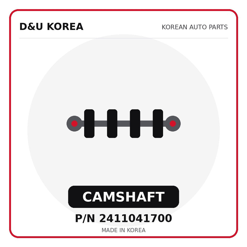 Genuine Mobis CAMSHAFT 2411041700 - Korean auto parts from D&U Korea