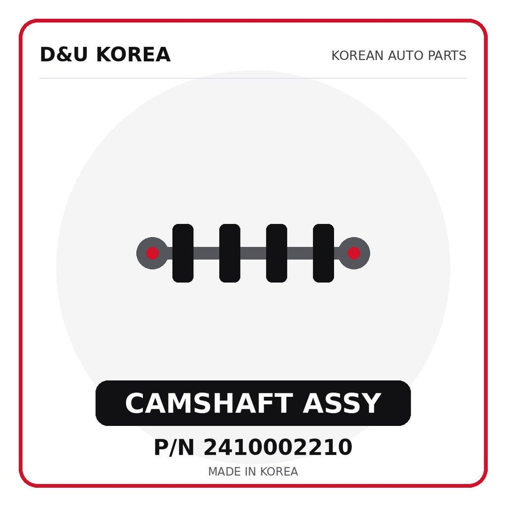 Genuine Mobis CAMSHAFT ASSY 2410002210 - Korean auto parts from D&U Korea