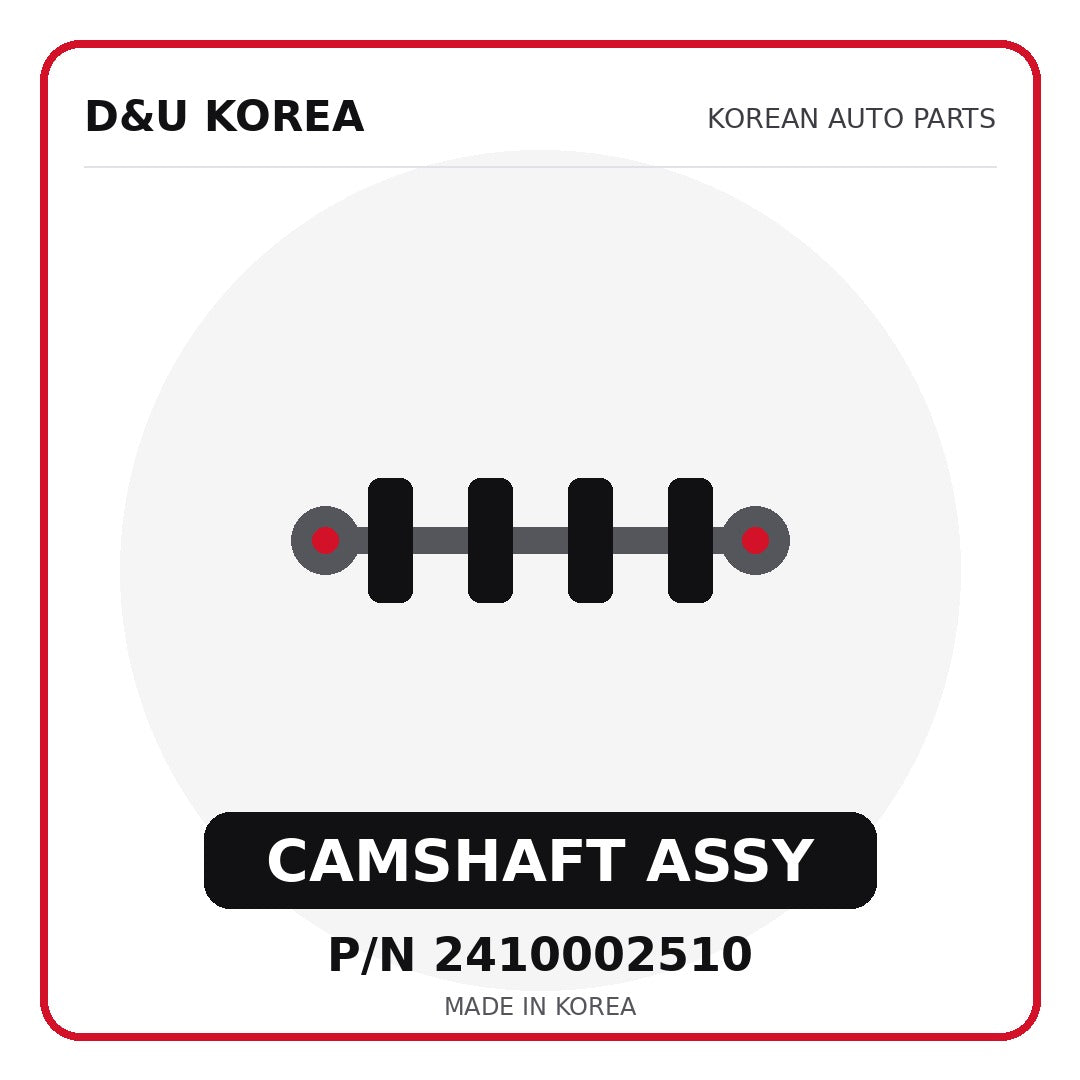 Genuine Mobis CAMSHAFT ASSY 2410002510 - Korean auto parts from D&U Korea
