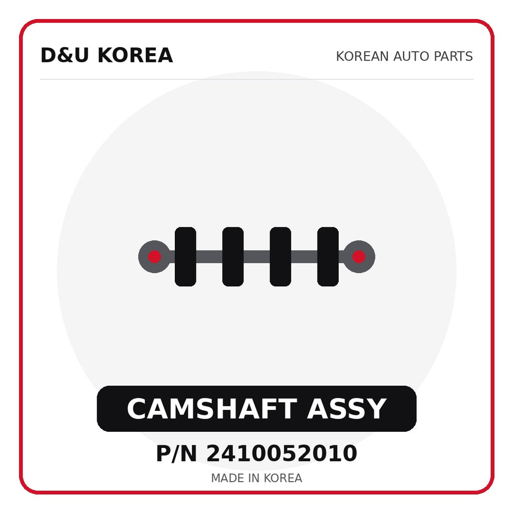 Genuine Mobis CAMSHAFT ASSY 2410052010 - Korean auto parts from D&U Korea