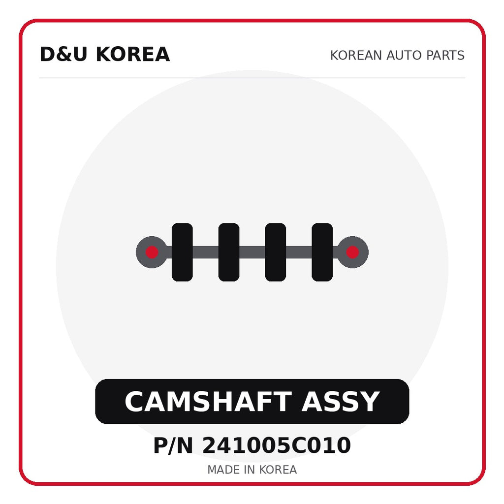 Genuine Mobis CAMSHAFT ASSY 241005C010 - Korean auto parts from D&U Korea