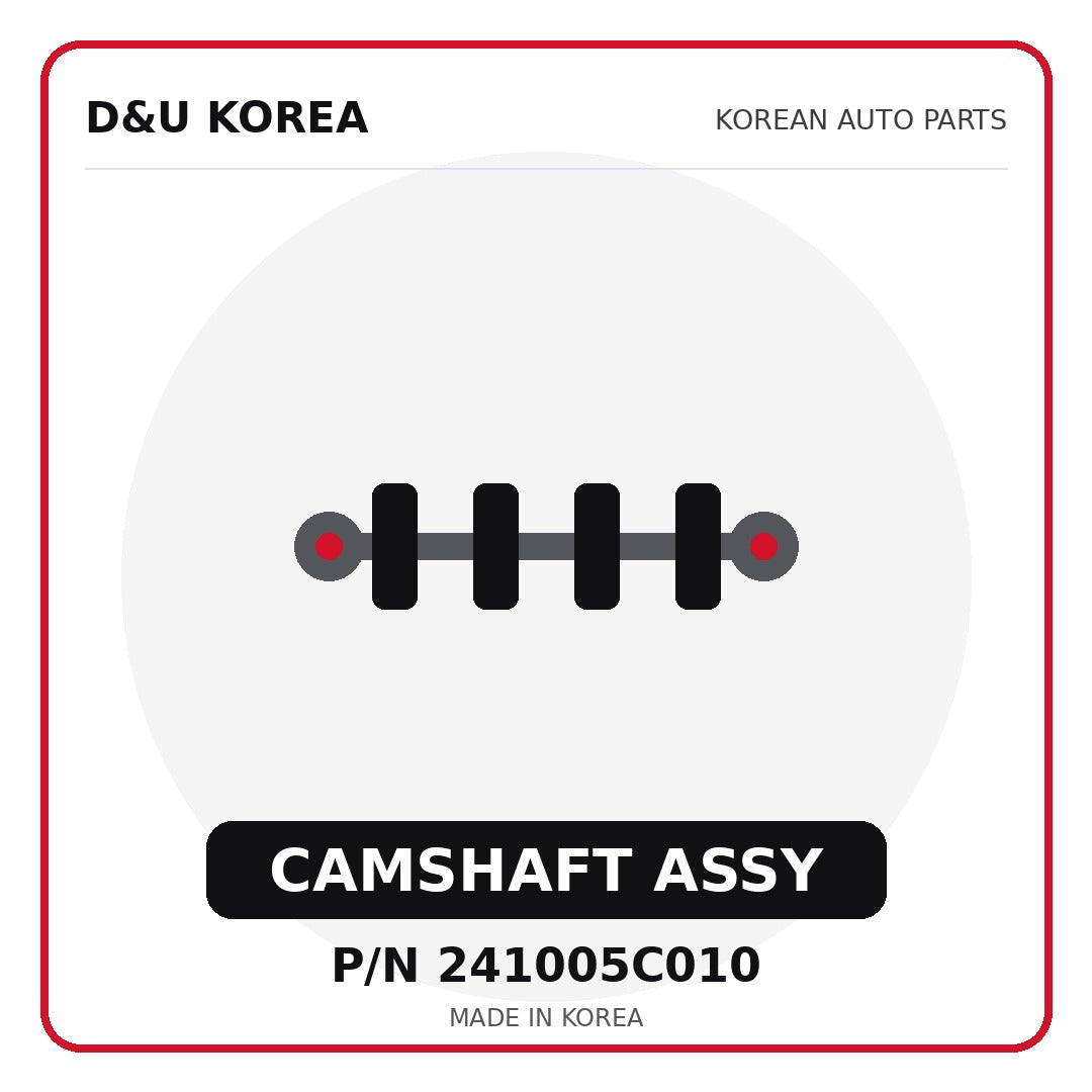 Genuine Mobis CAMSHAFT ASSY 241005C010 - Korean auto parts from D&U Korea
